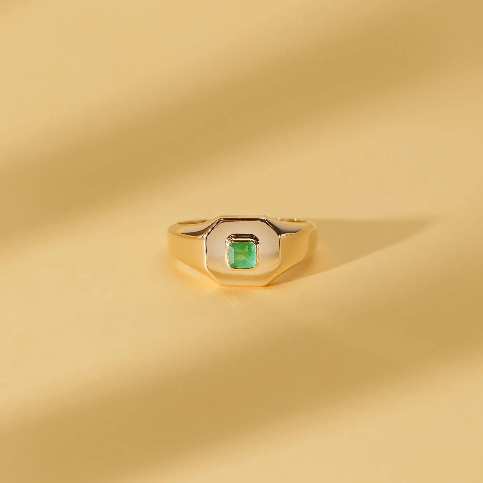 Square Emerald Signet Ring, Lyra SARAHELISE