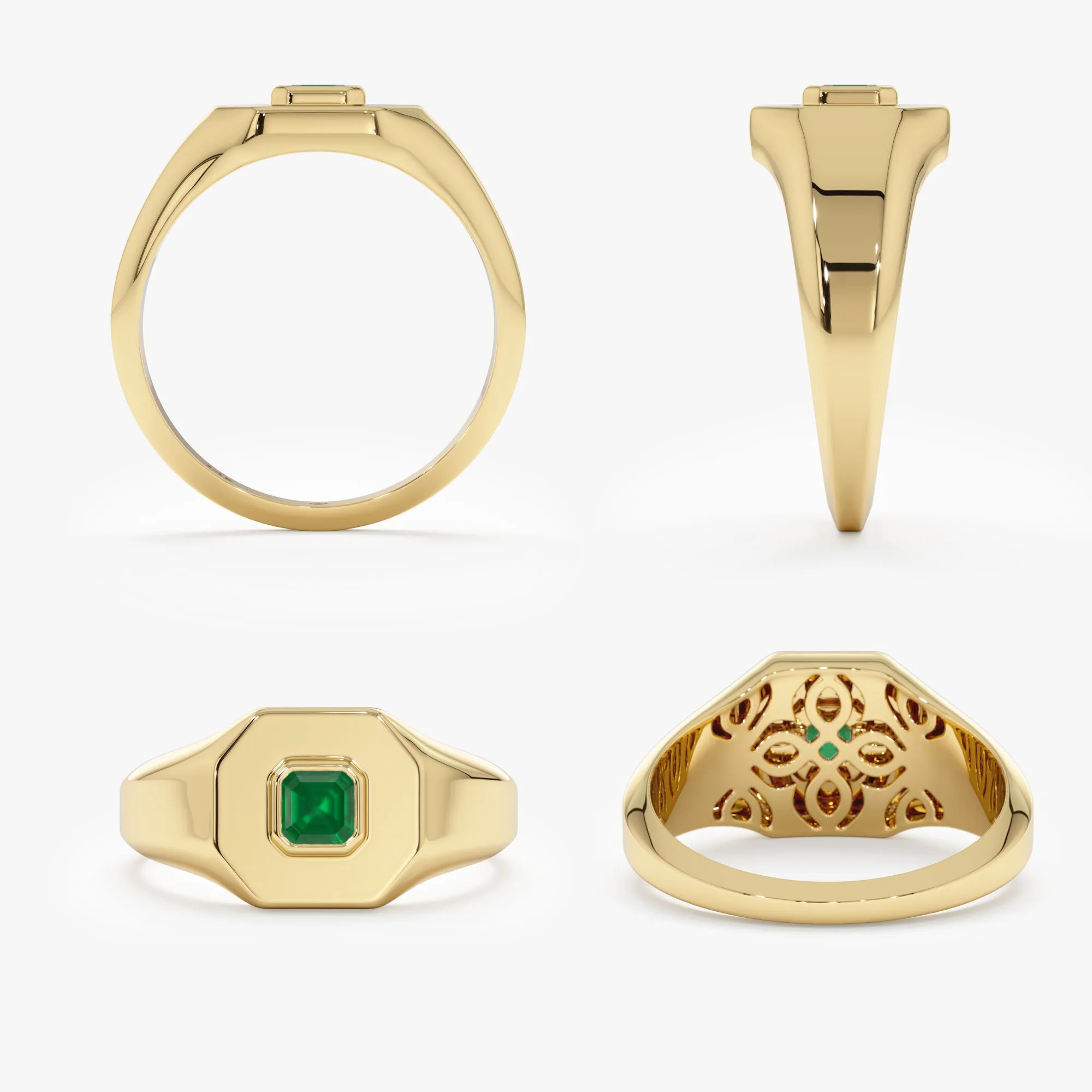 Square Emerald Signet Ring, Lyra SARAHELISE