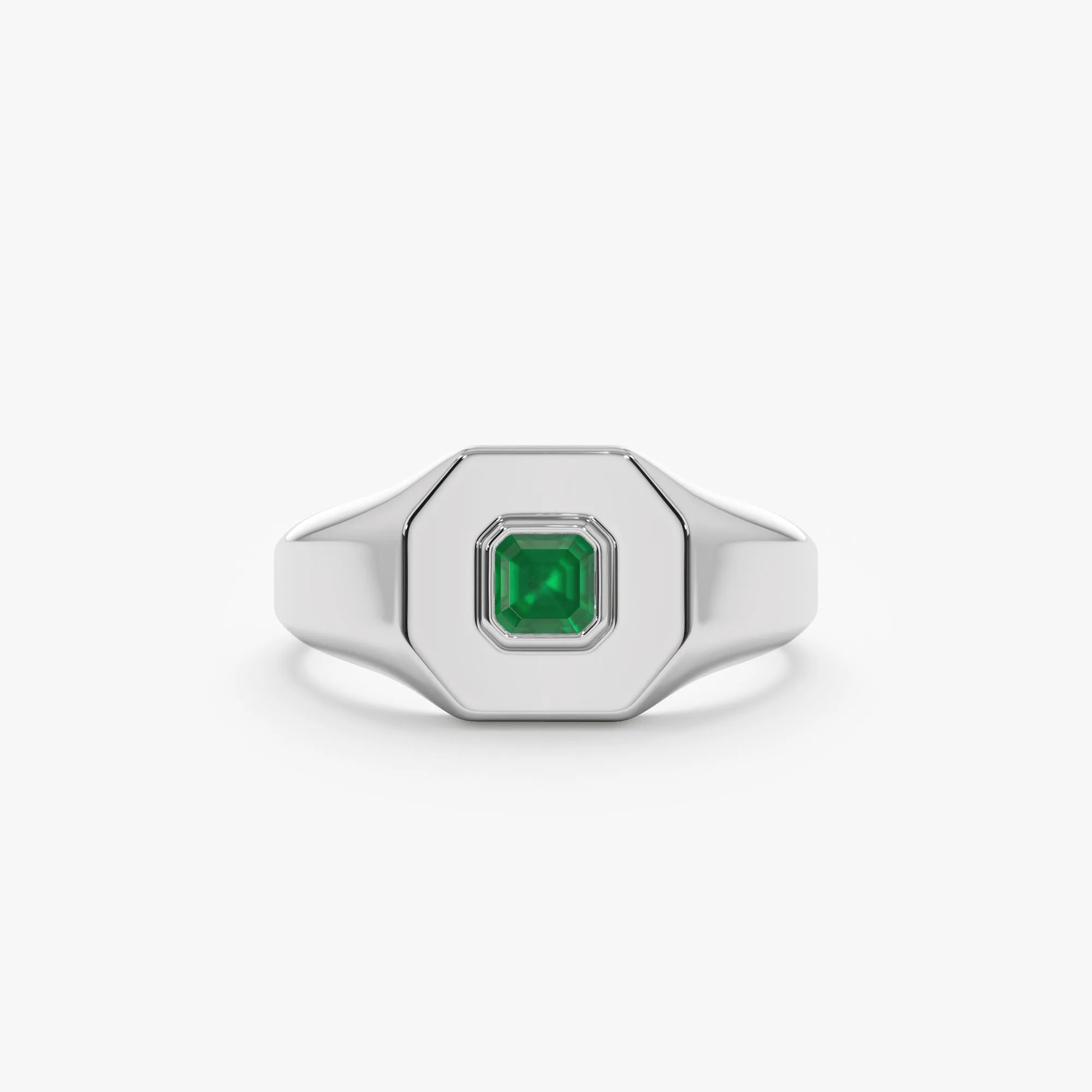 Square Emerald Signet Ring, Lyra SARAHELISE
