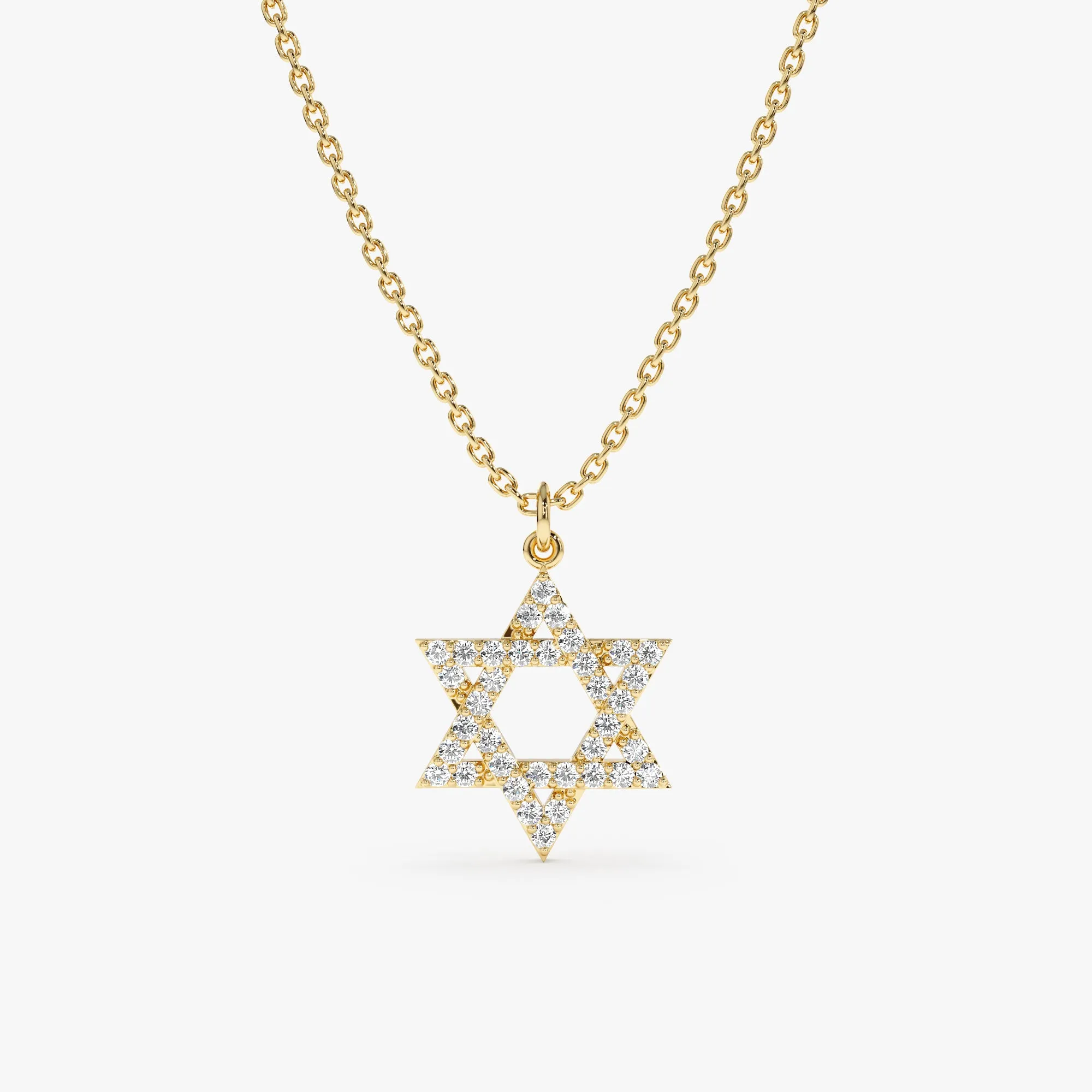Star of David Diamond Charm Necklace, Serenity SARAHELISE