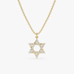 Star of David Diamond Charm Necklace, Serenity SARAHELISE