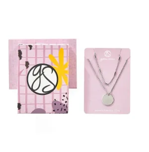 Station Chain Necklace Set In Silver