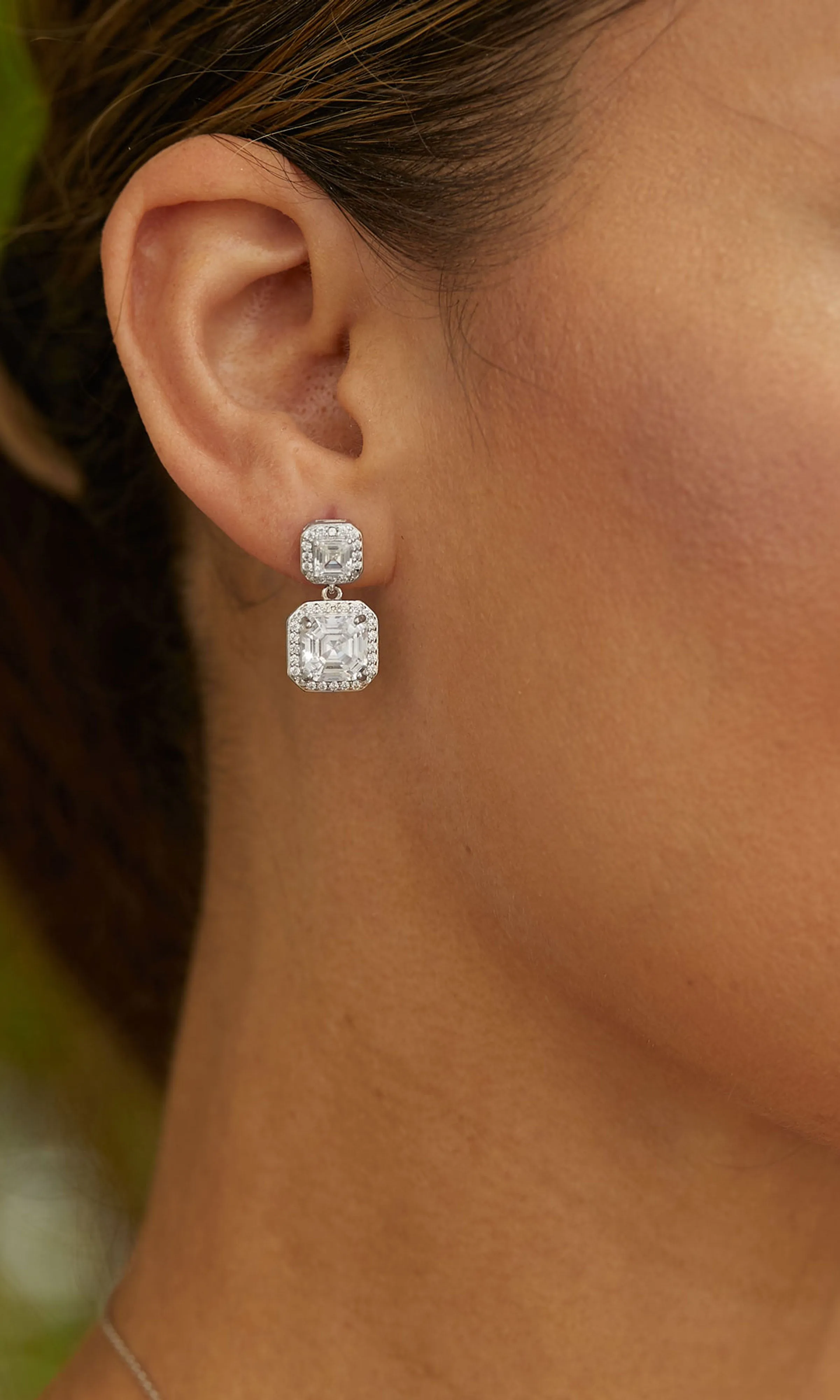 Sterling Radiant Cut  Dbl Drop