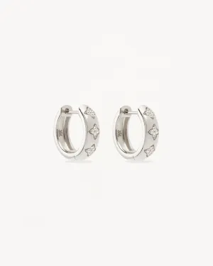 Sterling Silver Bloom With You Lotus Hoops Bycharlotte