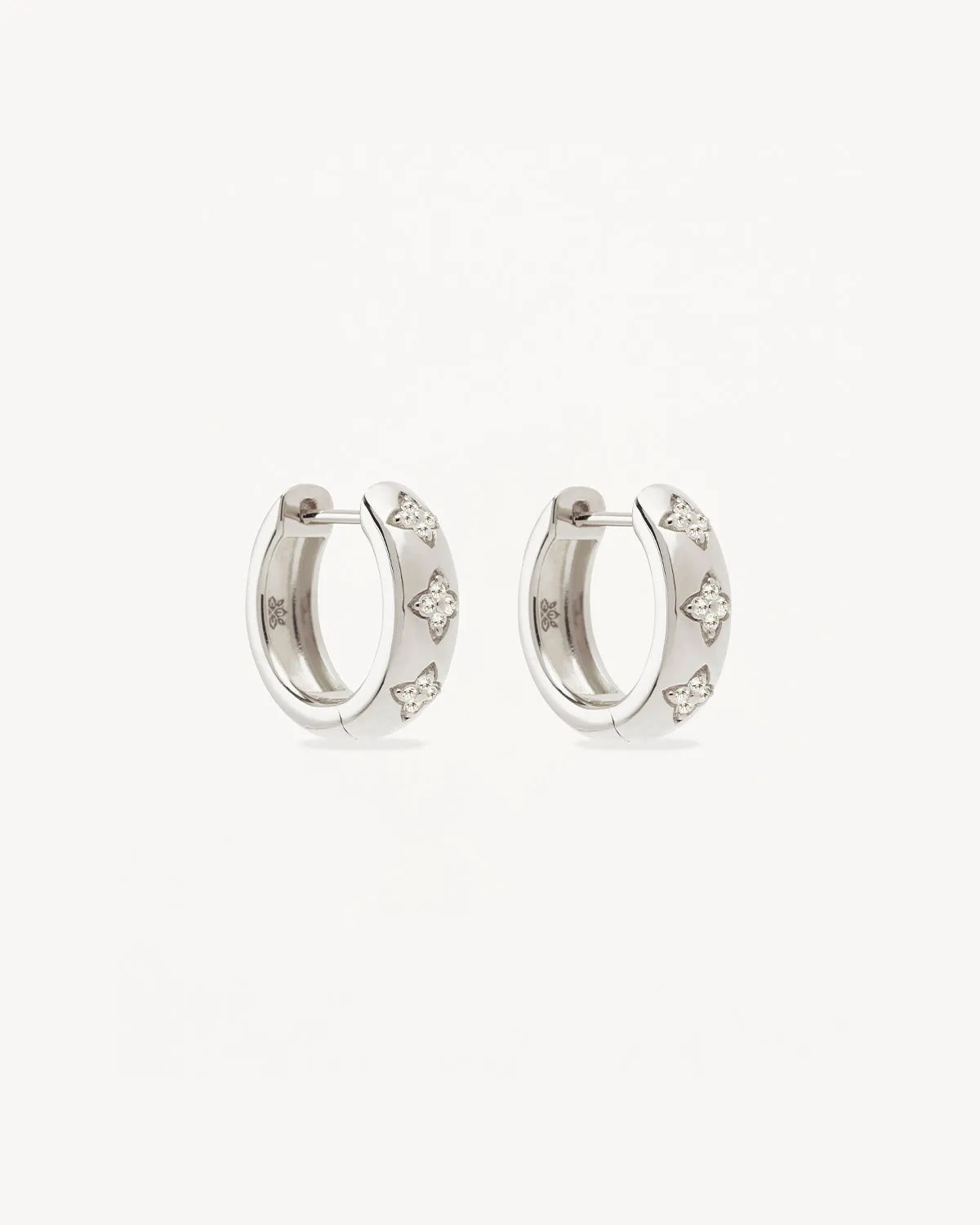 Sterling Silver Bloom With You Lotus Hoops Bycharlotte