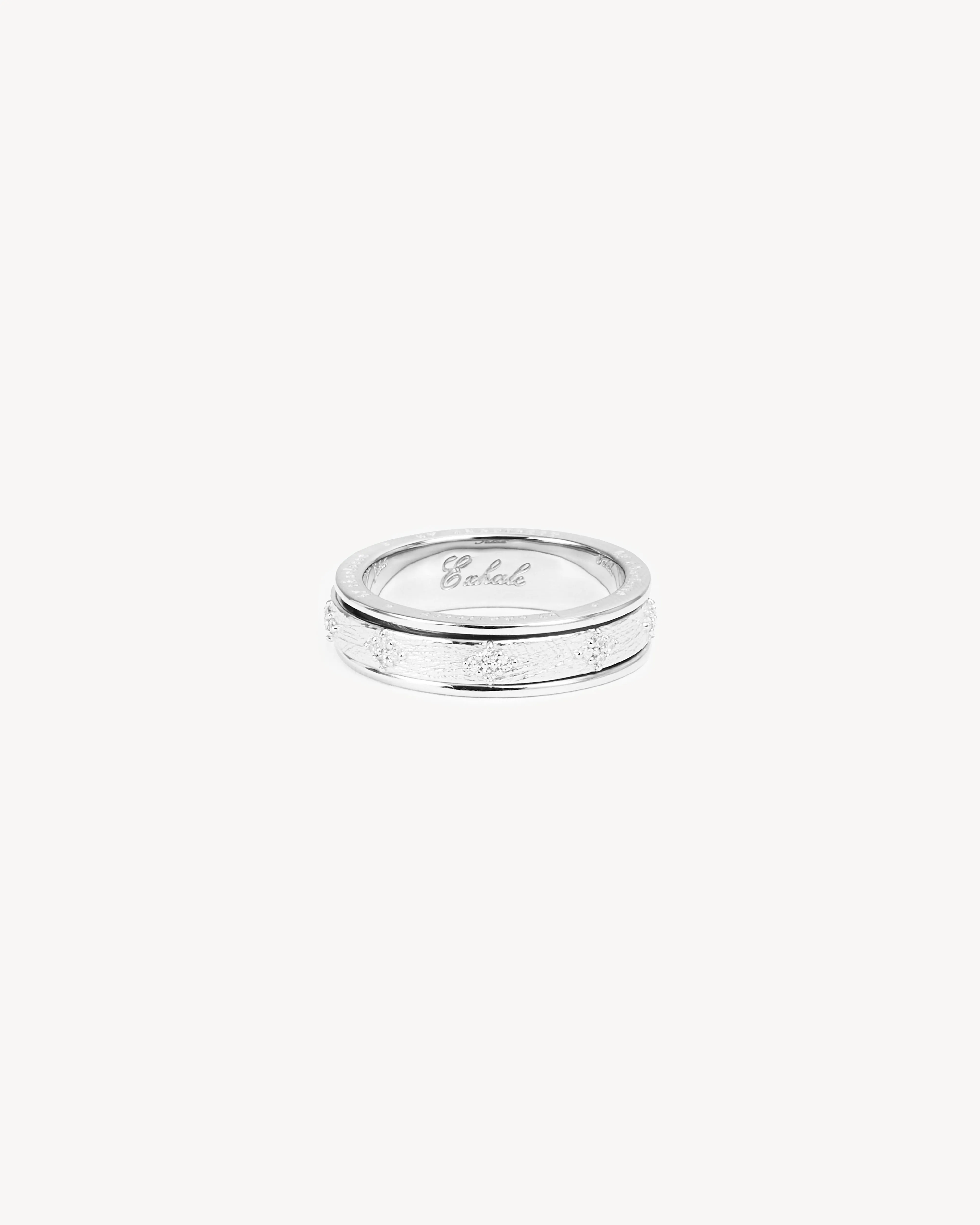 Sterling Silver Breathe Spinning Meditation Ring Bycharlotte
