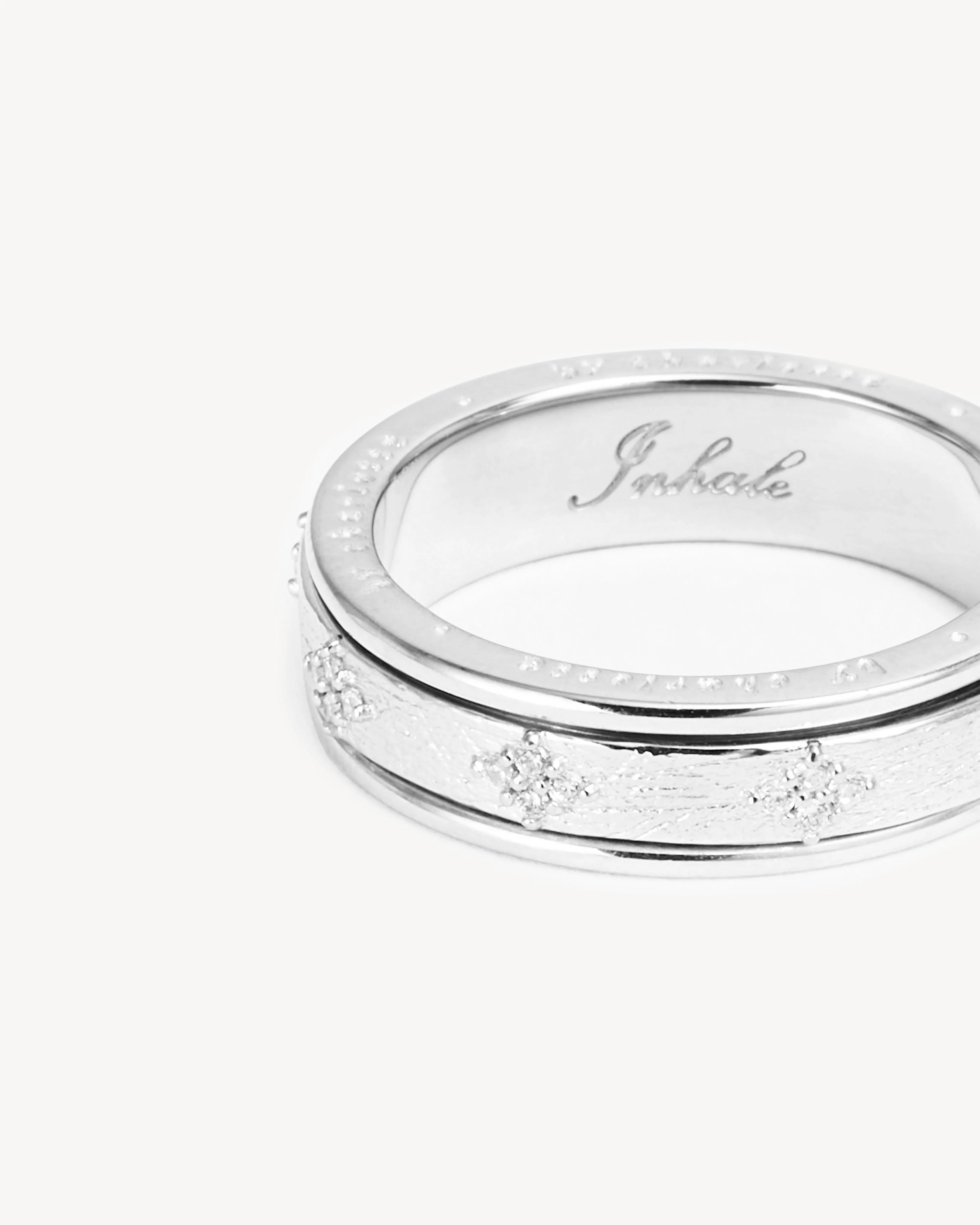 Sterling Silver Breathe Spinning Meditation Ring Bycharlotte