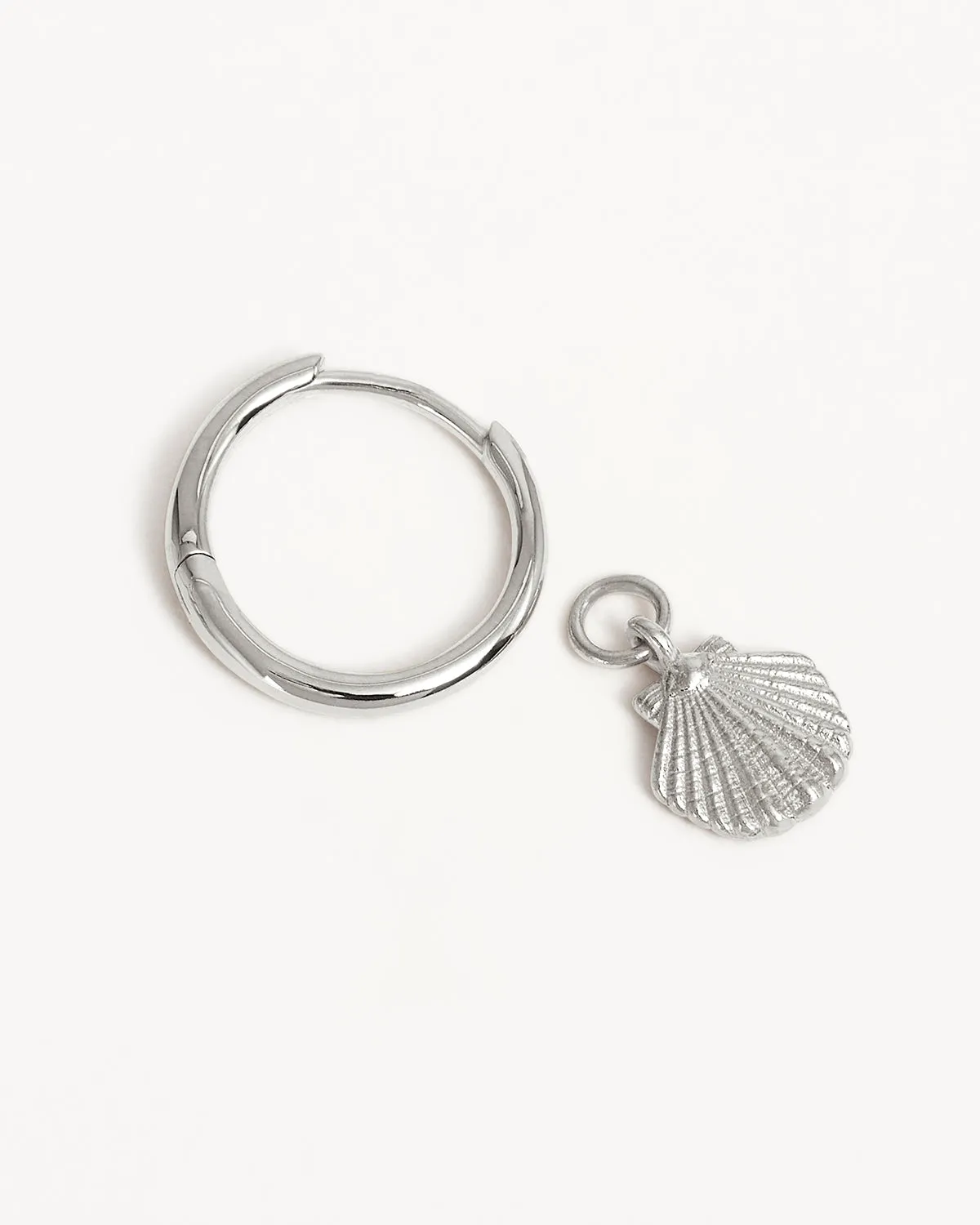 Sterling Silver By the Shore Shell Hoops Bycharlotte