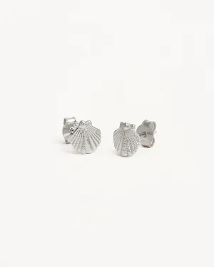 Sterling Silver By the Shore Shell Stud Earrings Bycharlotte