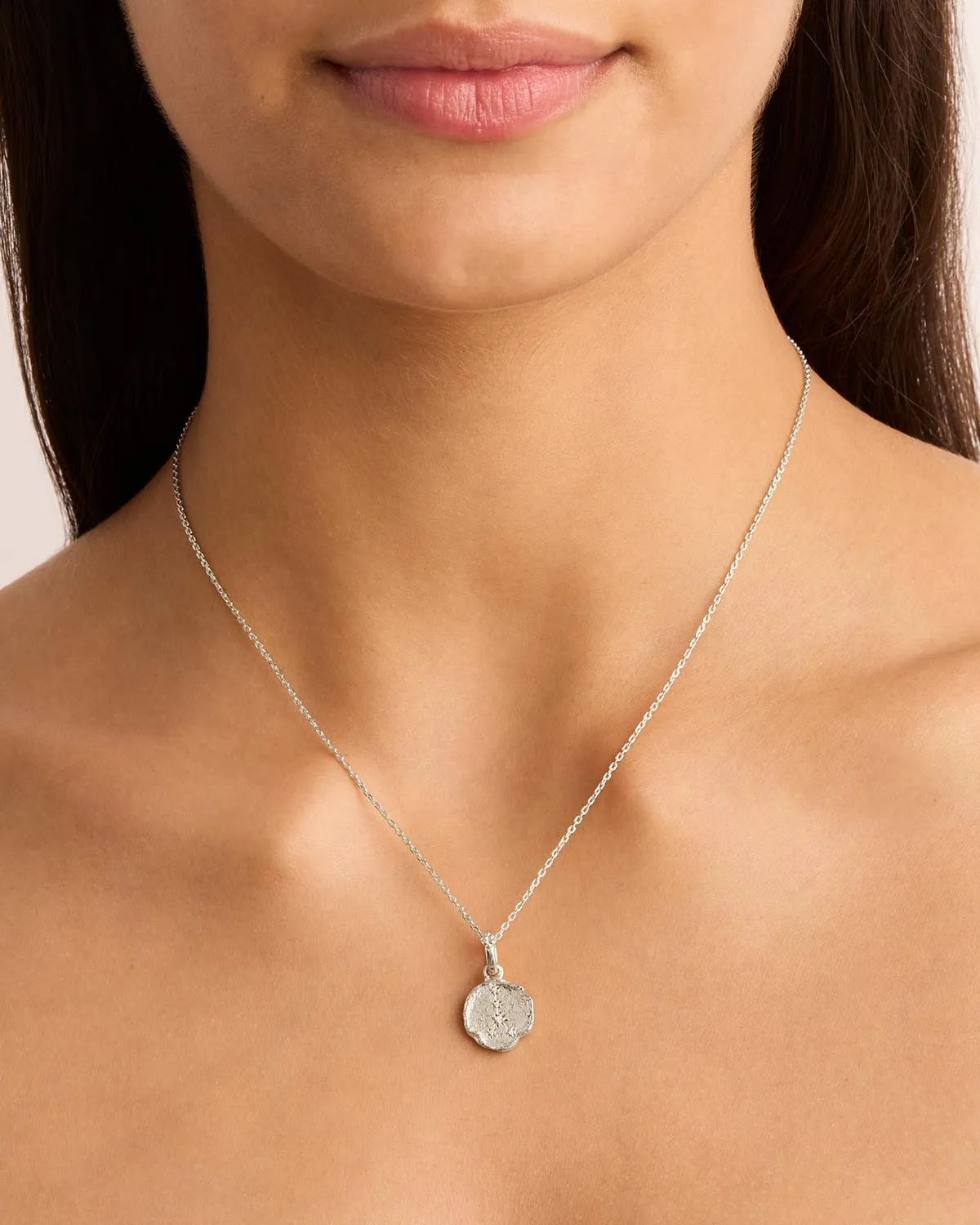 Sterling Silver Cosmic Love Zodiac Annex Link Pendant - Cancer Bycharlotte