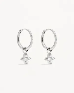 Sterling Silver Crystal Bloom Hoops Bycharlotte