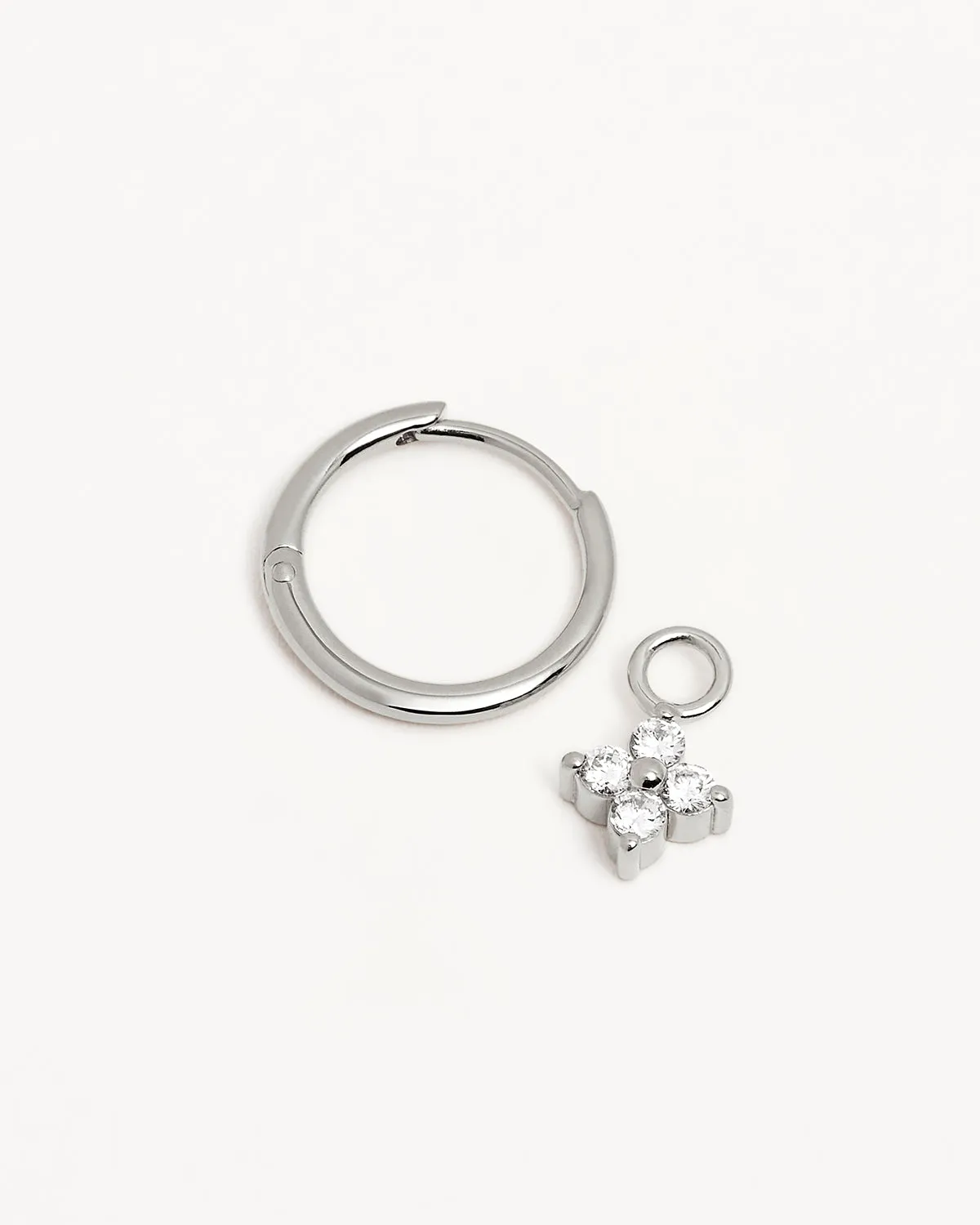 Sterling Silver Crystal Bloom Hoops Bycharlotte
