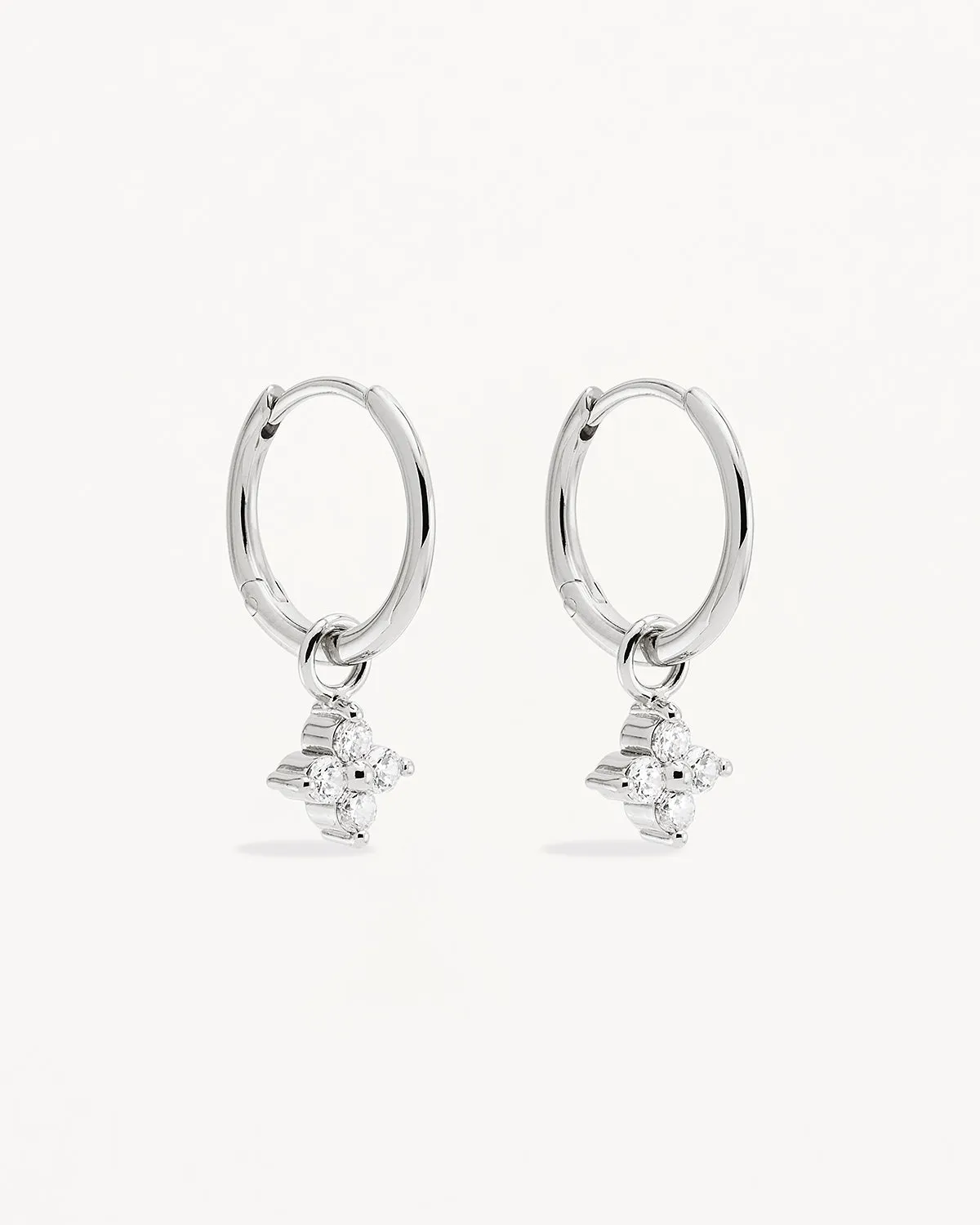 Sterling Silver Crystal Bloom Hoops Bycharlotte