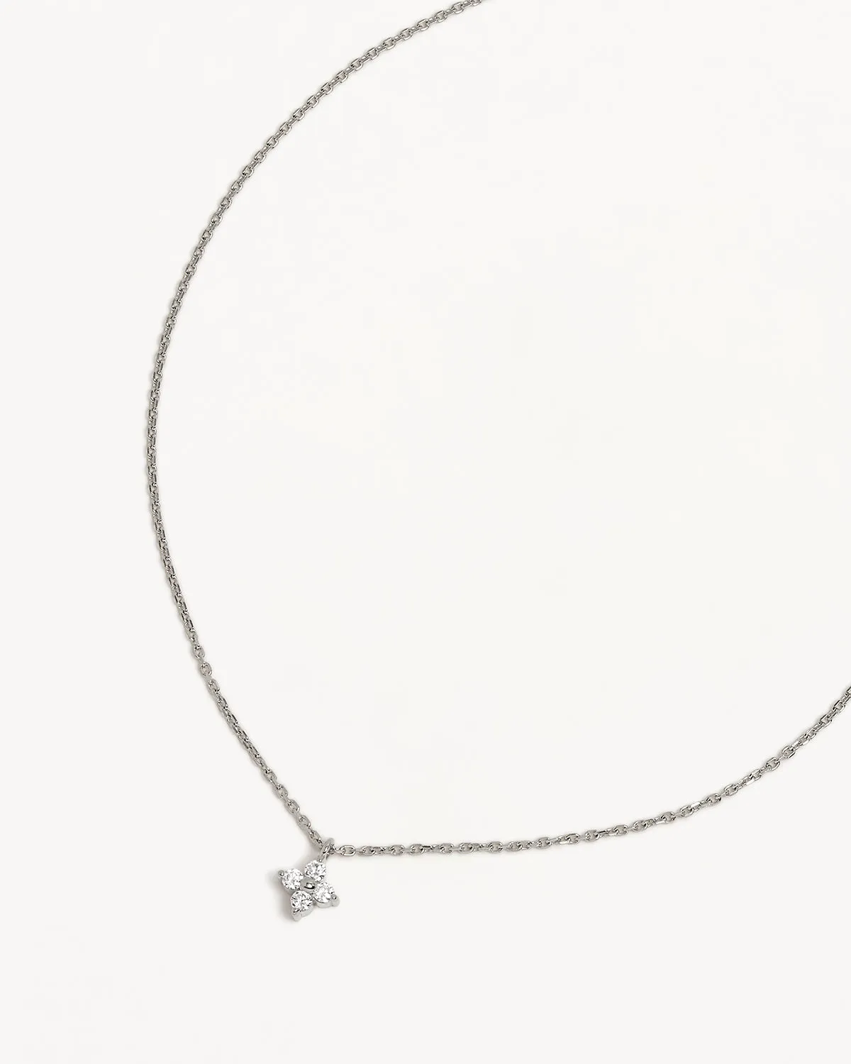 Sterling Silver Crystal Bloom Necklace Bycharlotte