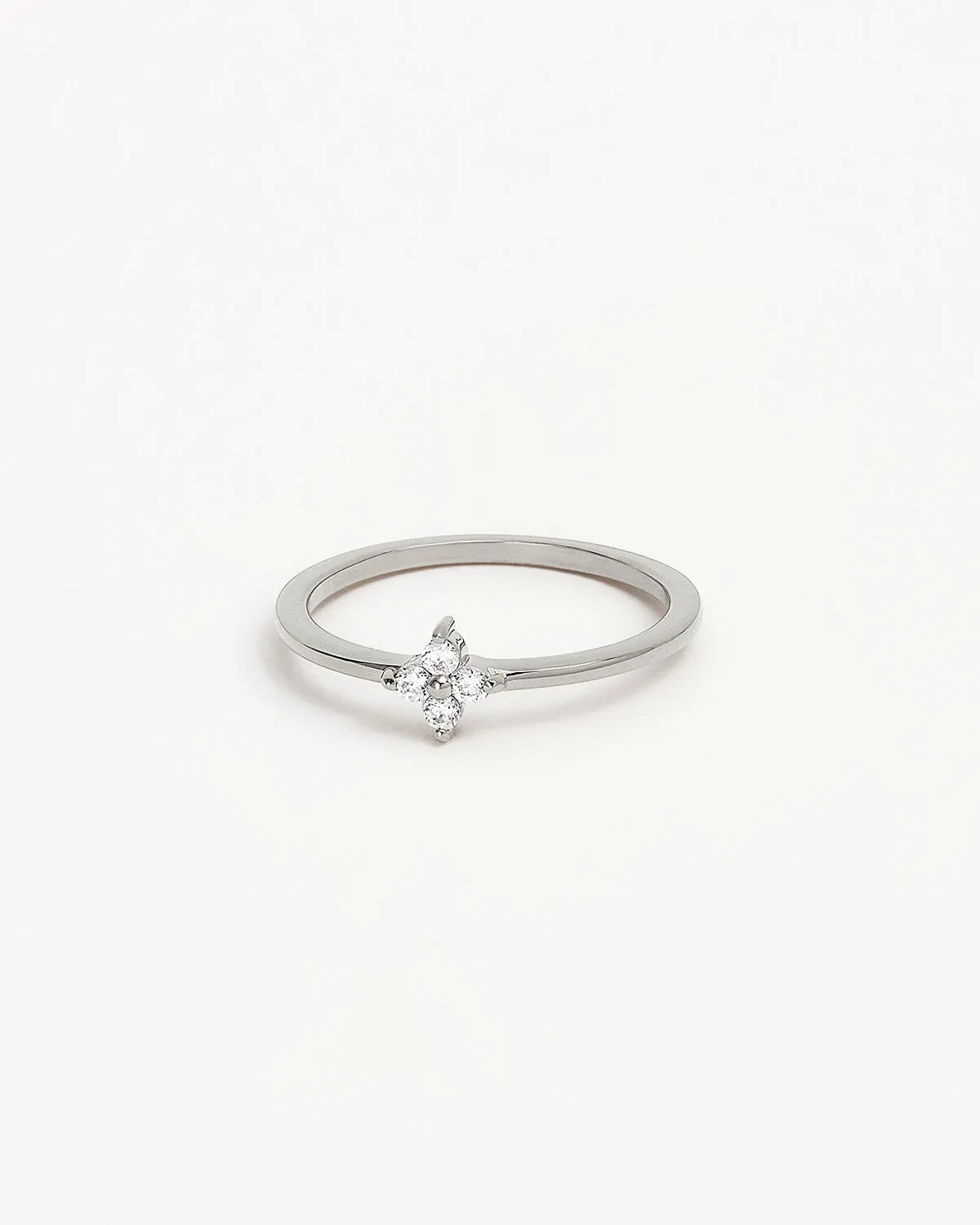 Sterling Silver Crystal Bloom Ring Bycharlotte