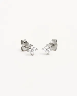 Sterling Silver Crystal Bloom Stud Earrings Bycharlotte