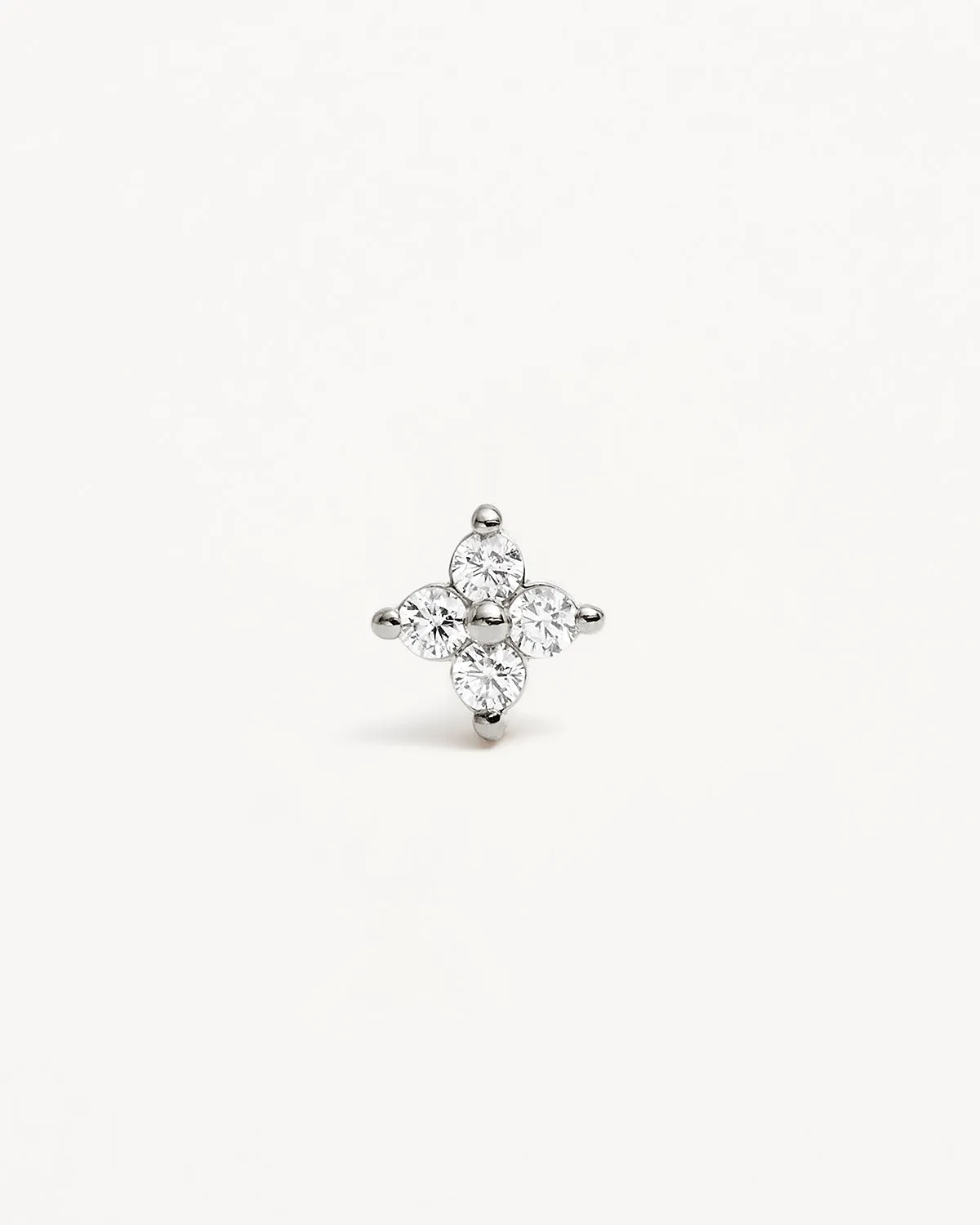 Sterling Silver Crystal Bloom Stud Earrings Bycharlotte