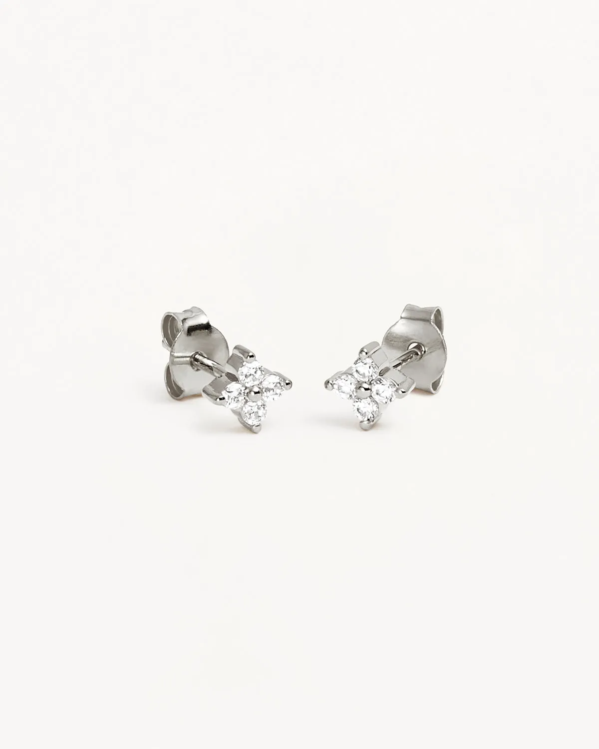 Sterling Silver Crystal Bloom Stud Earrings Bycharlotte