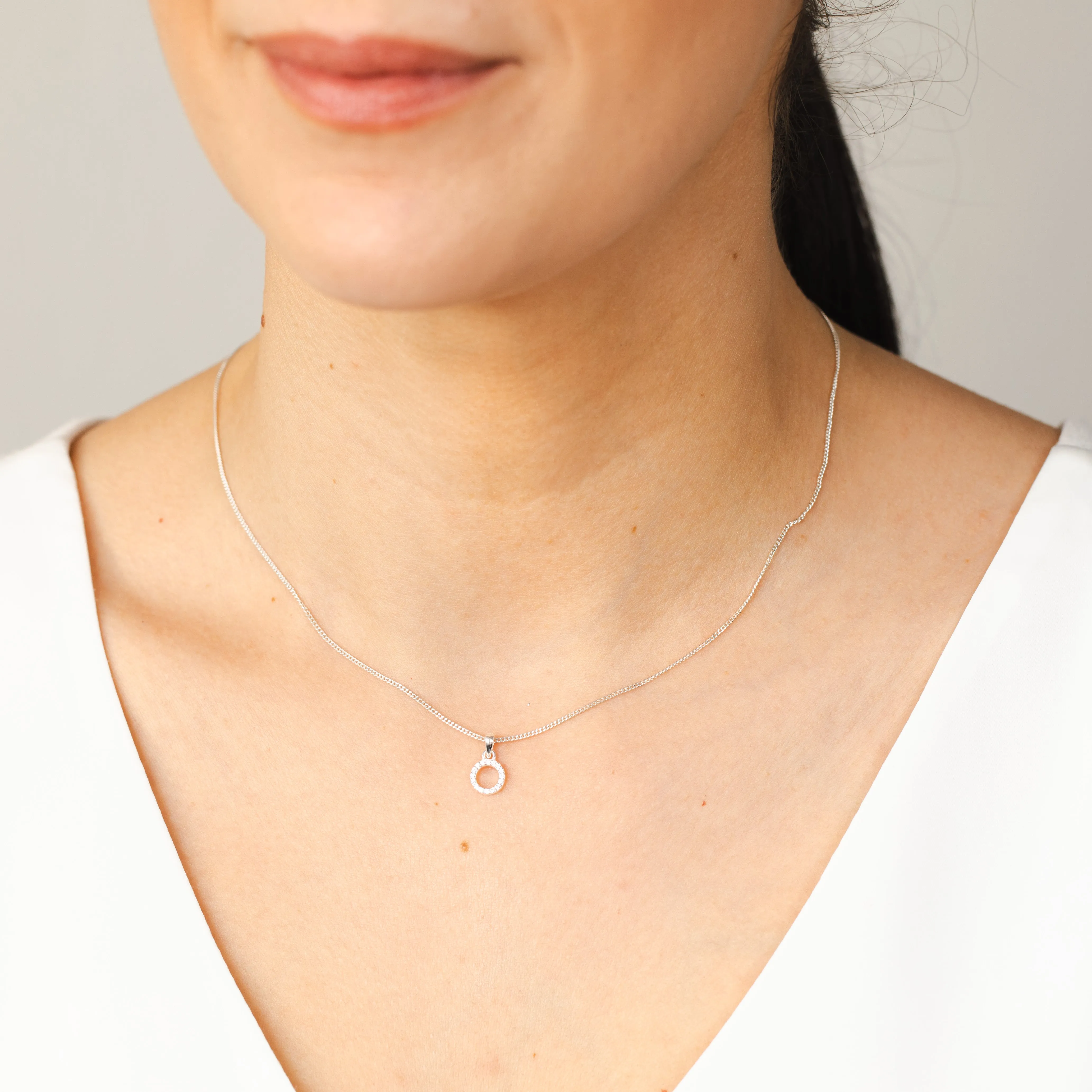 Sterling Silver Cubic Zirconia Circle Of Life Pendant Shiels