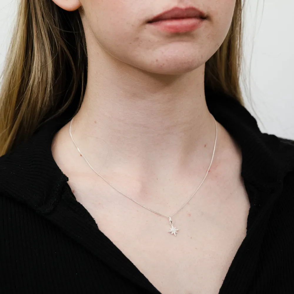 Sterling Silver Cubic Zirconia Star Pendant Shiels