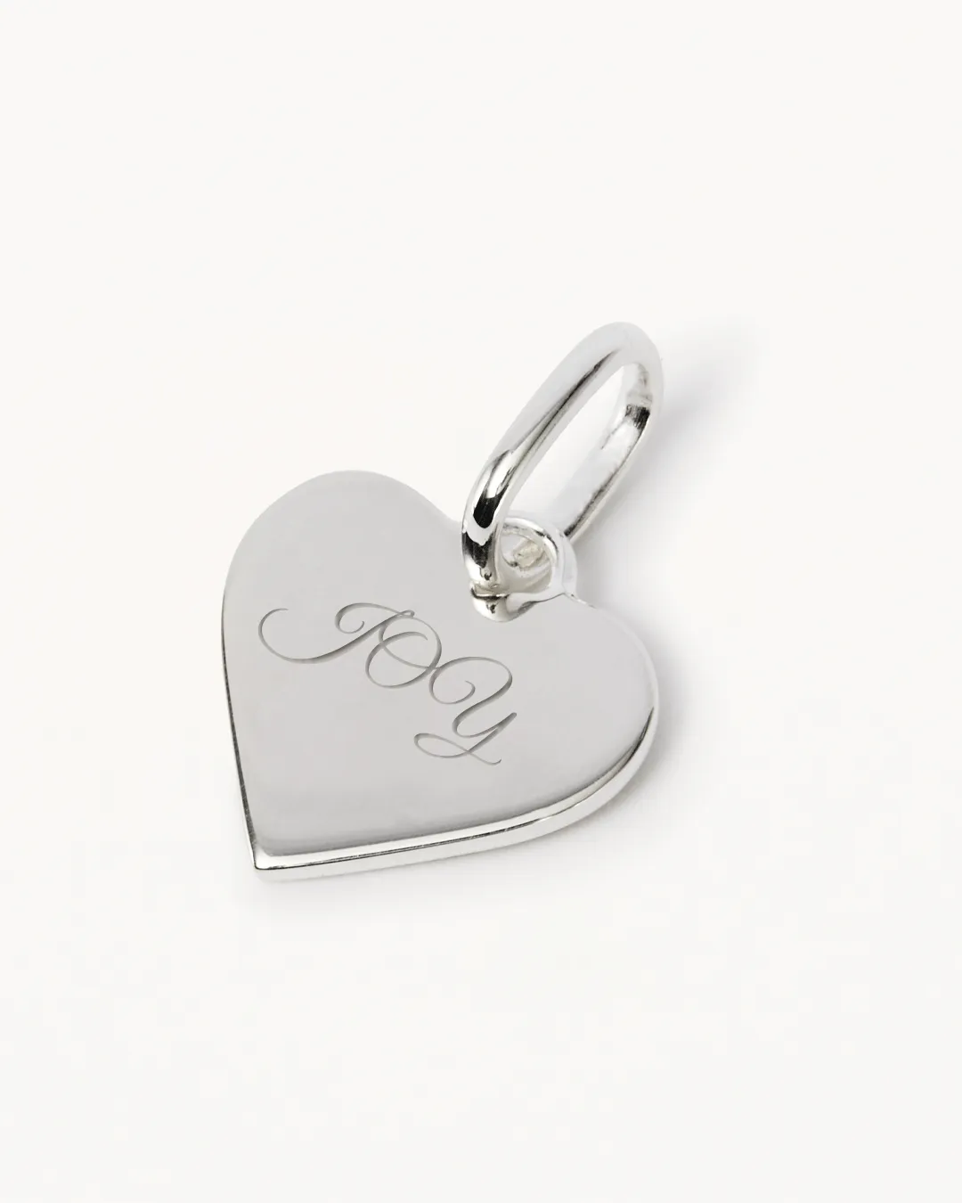 Sterling Silver Engravable Heart Pendant Bycharlotte