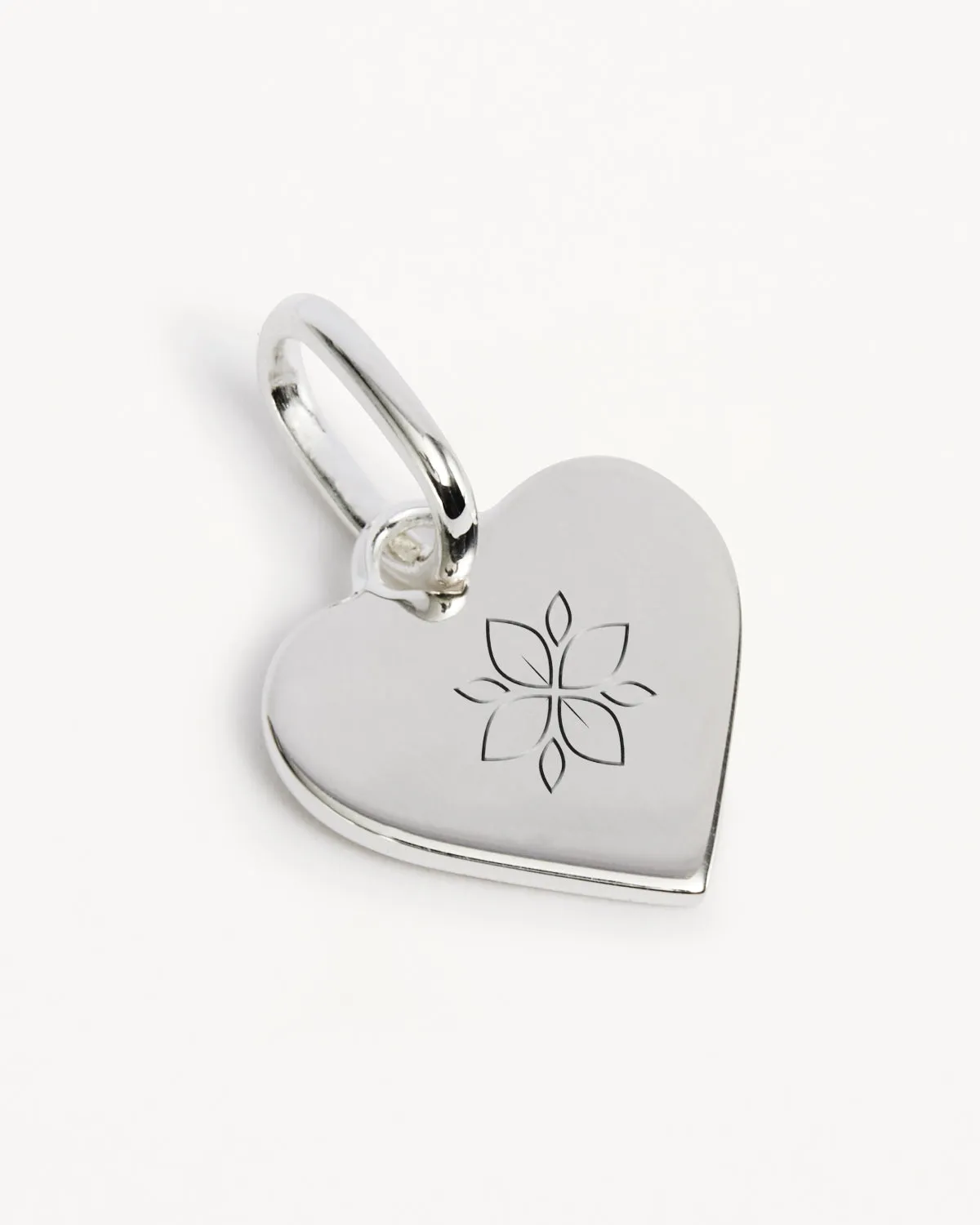 Sterling Silver Engravable Heart Pendant Bycharlotte