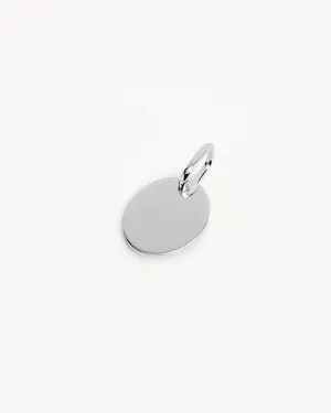 Sterling Silver Engravable Oval Pendant Bycharlotte