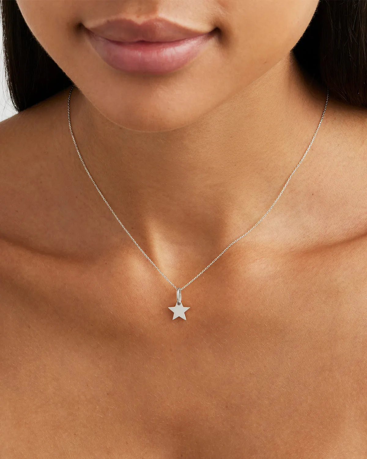 Sterling Silver Engravable Star Pendant Bycharlotte
