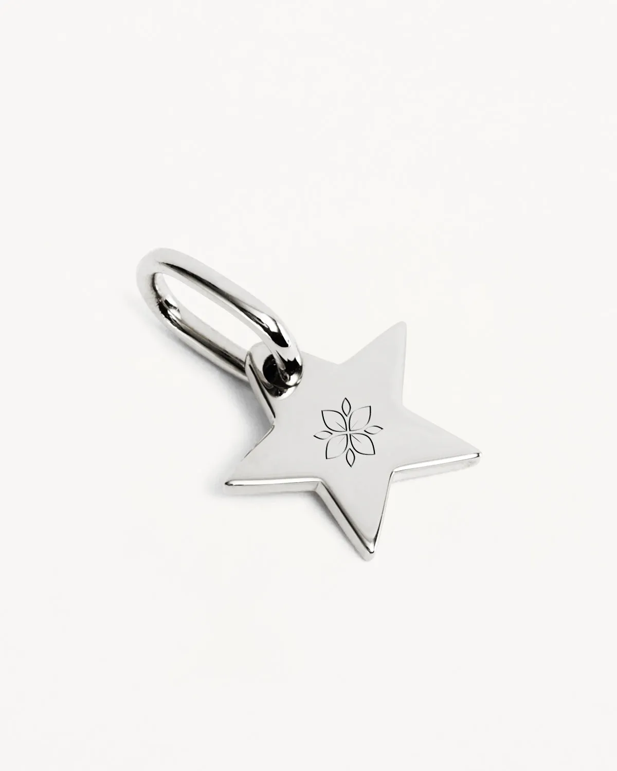 Sterling Silver Engravable Star Pendant Bycharlotte