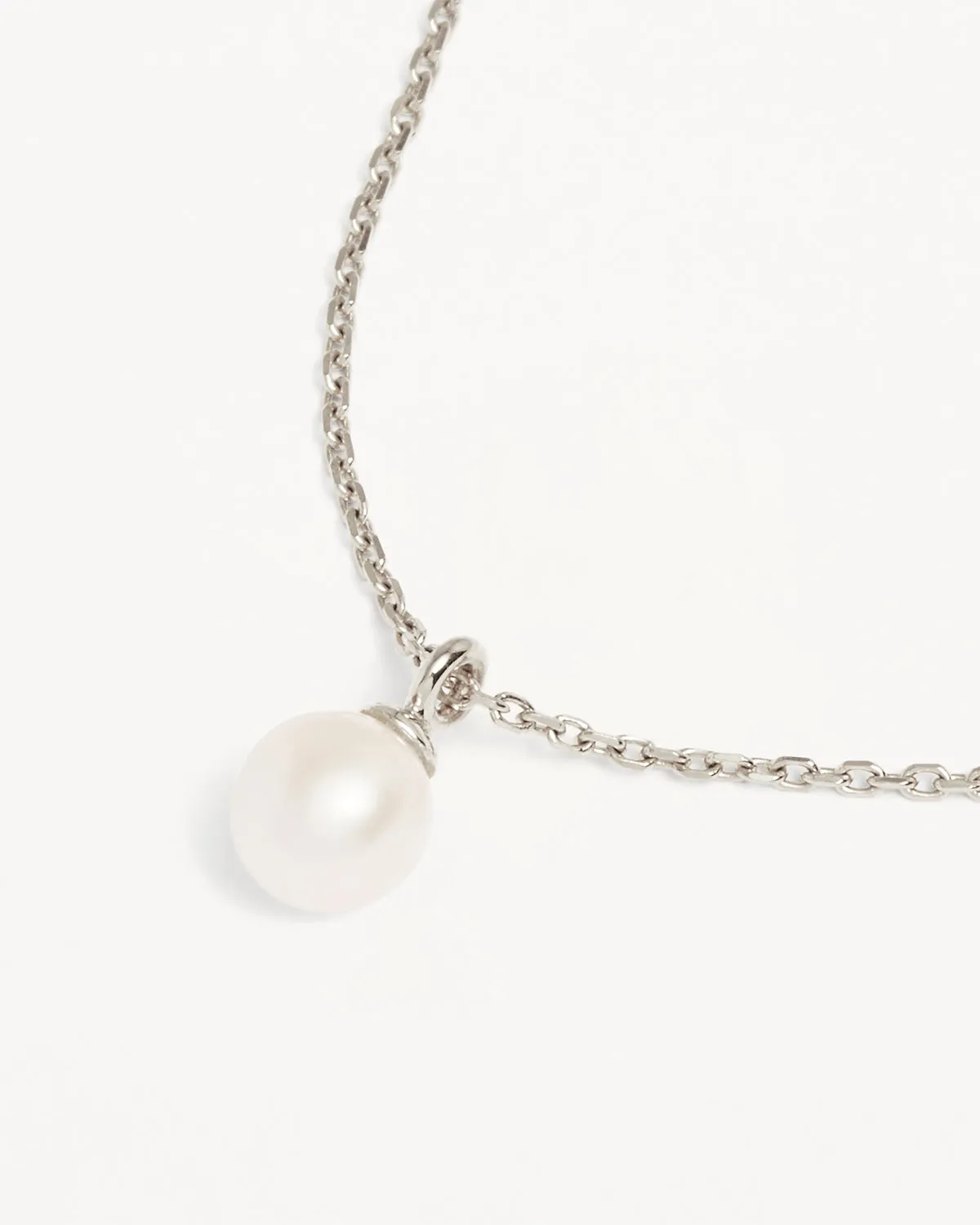Sterling Silver Floating On Air Pearl Necklace Bycharlotte