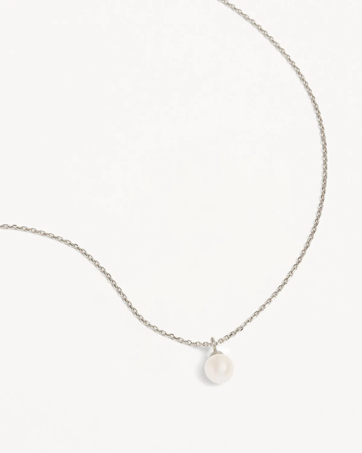 Sterling Silver Floating On Air Pearl Necklace Bycharlotte