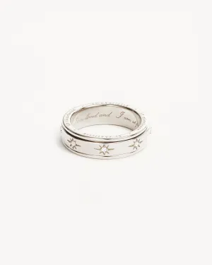 Sterling Silver I Am Loved Spinning Meditation Ring Bycharlotte