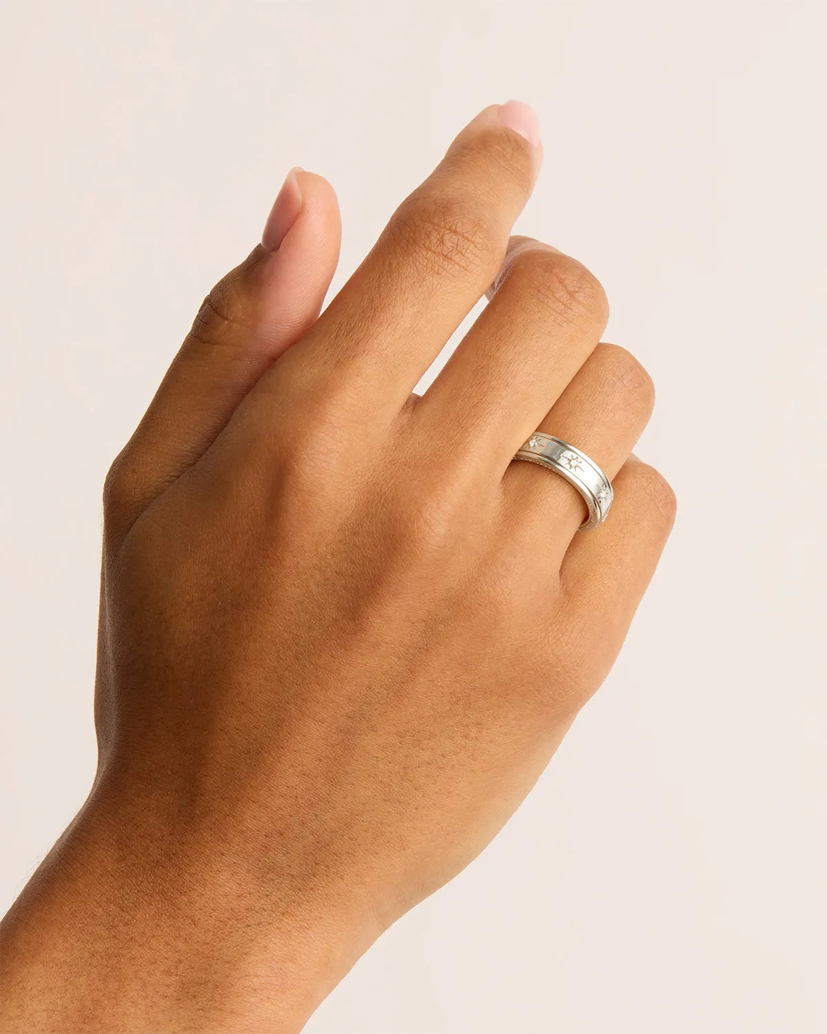 Sterling Silver I Am Loved Spinning Meditation Ring Bycharlotte