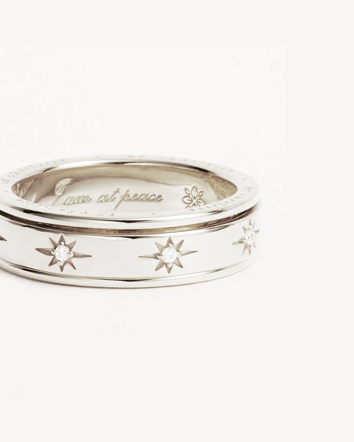 Sterling Silver I Am Loved Spinning Meditation Ring Bycharlotte