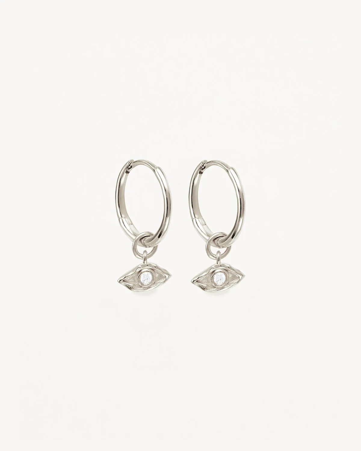 Sterling Silver I am Protected Hoops Bycharlotte