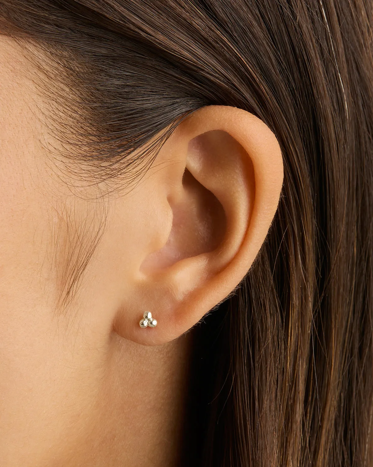 Sterling Silver Karma Stud Earrings Bycharlotte