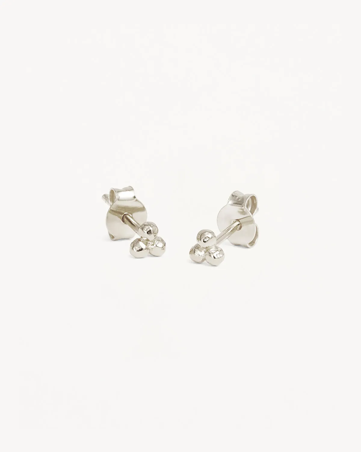 Sterling Silver Karma Stud Earrings Bycharlotte
