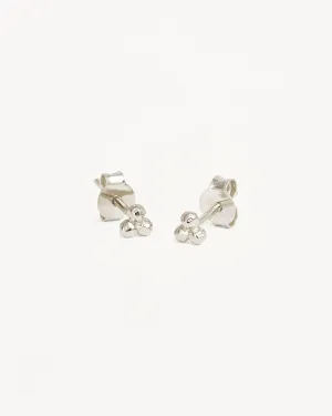Sterling Silver Karma Stud Earrings Bycharlotte