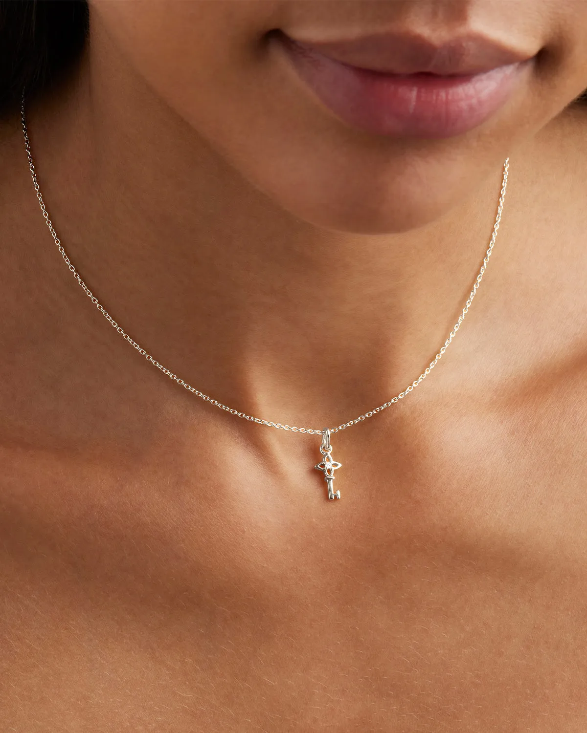 Sterling Silver Key to My Heart Pendant Bycharlotte