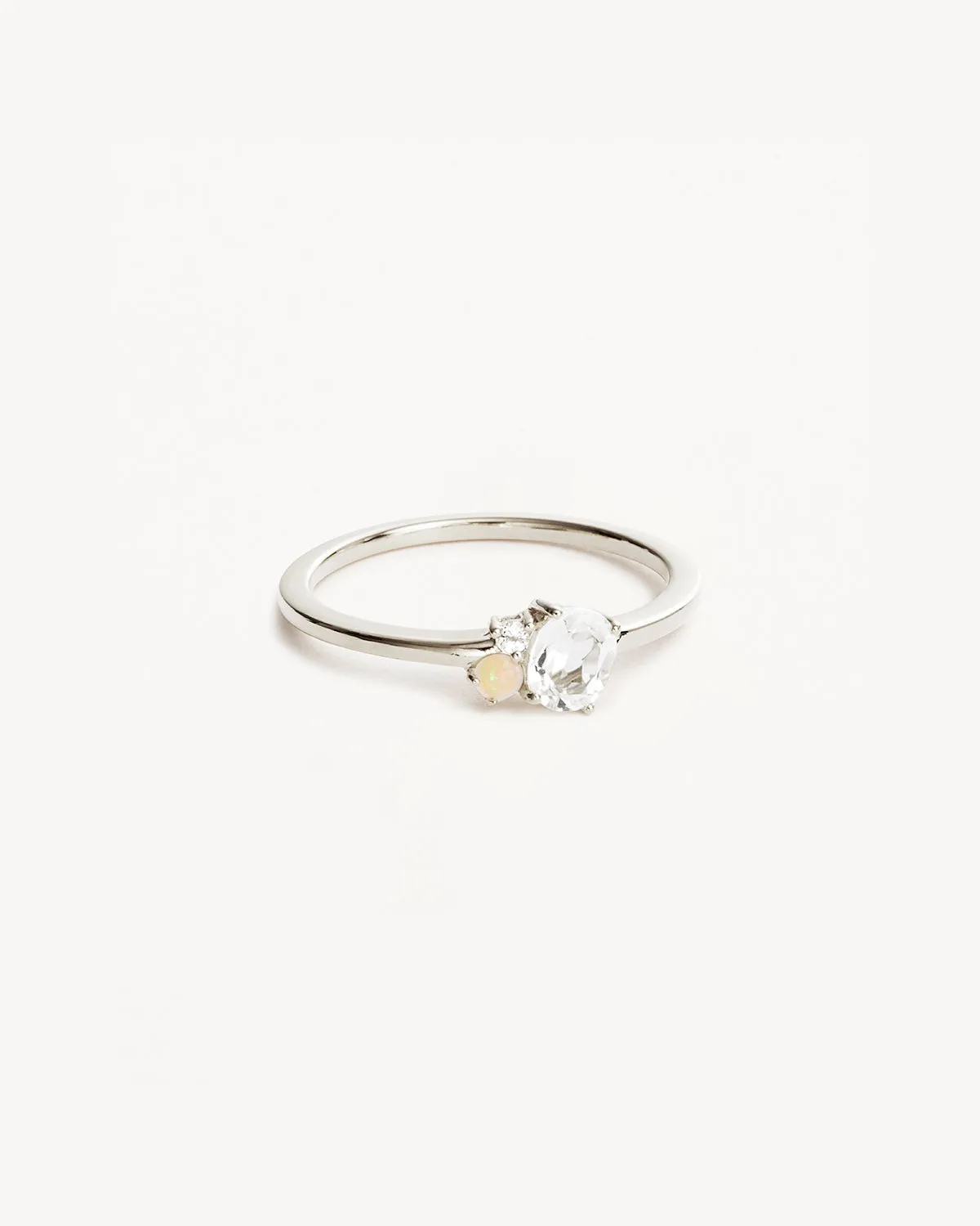 Sterling Silver Kindred Birthstone Ring - April Bycharlotte