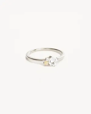 Sterling Silver Kindred Birthstone Ring - April Bycharlotte