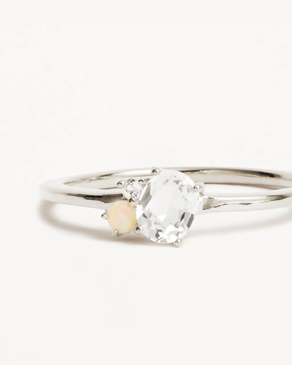 Sterling Silver Kindred Birthstone Ring - April Bycharlotte