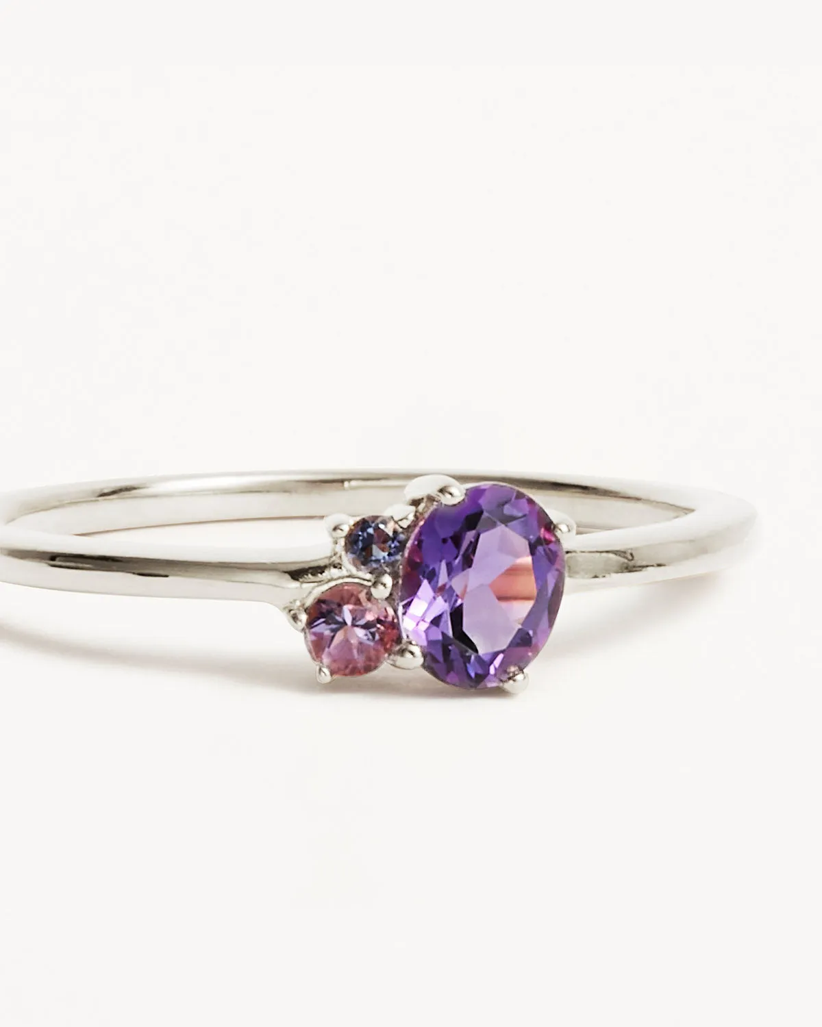 Sterling Silver Kindred Birthstone Ring - February Bycharlotte