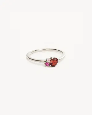 Sterling Silver Kindred Birthstone Ring - January Bycharlotte