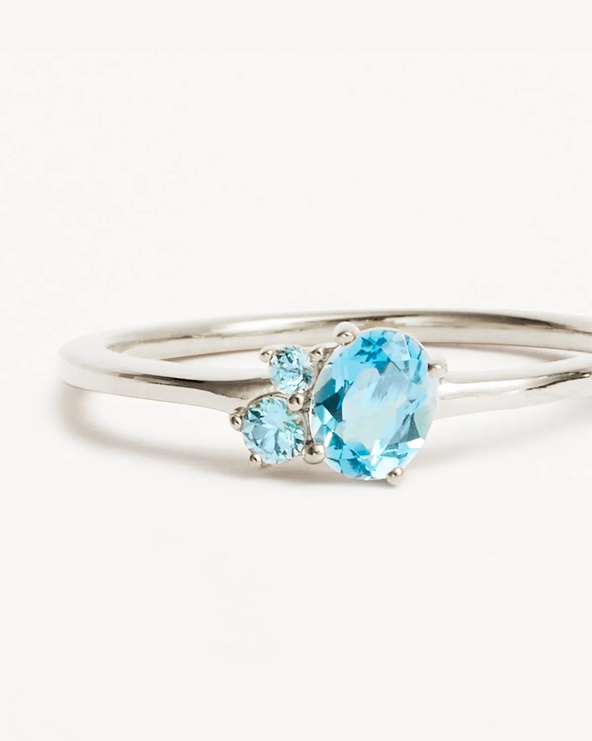 Sterling Silver Kindred Birthstone Ring - March Bycharlotte