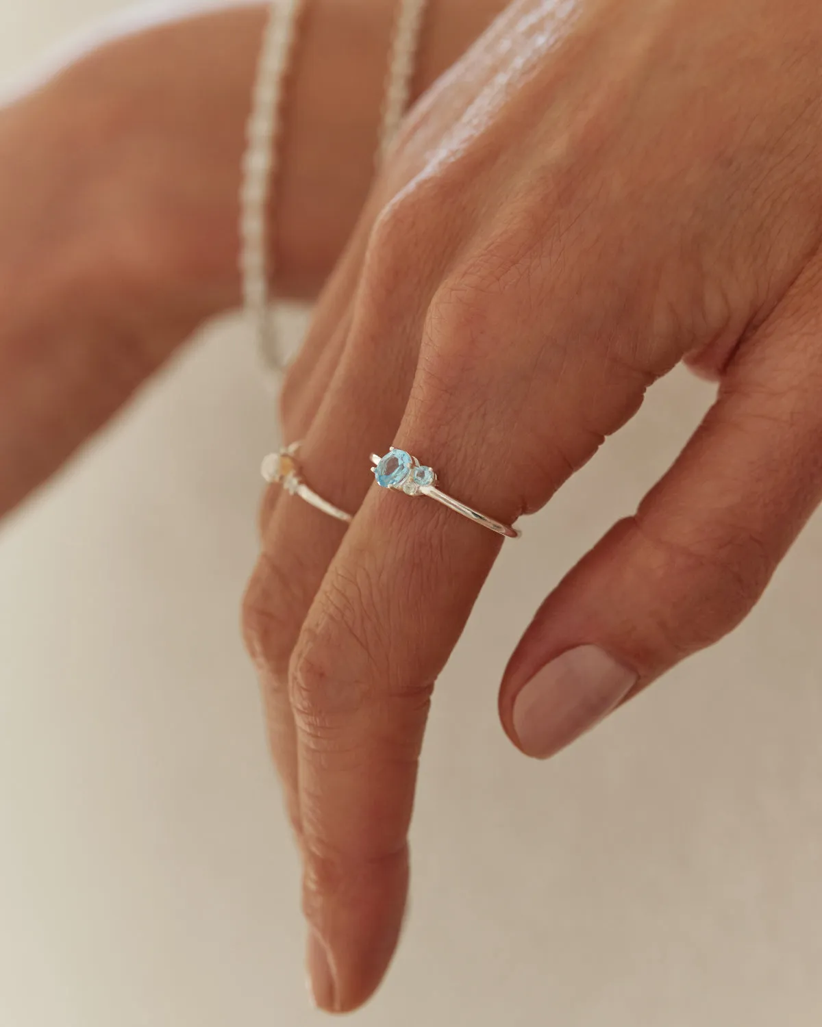 Sterling Silver Kindred Birthstone Ring - March Bycharlotte