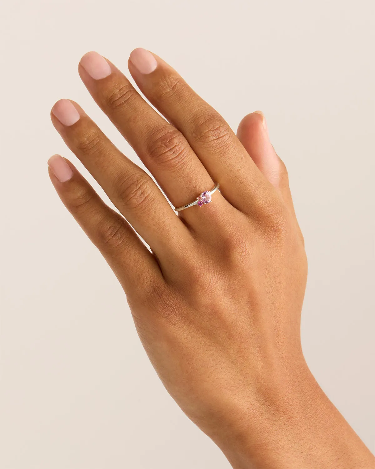 Sterling Silver Kindred Birthstone Ring - October Bycharlotte