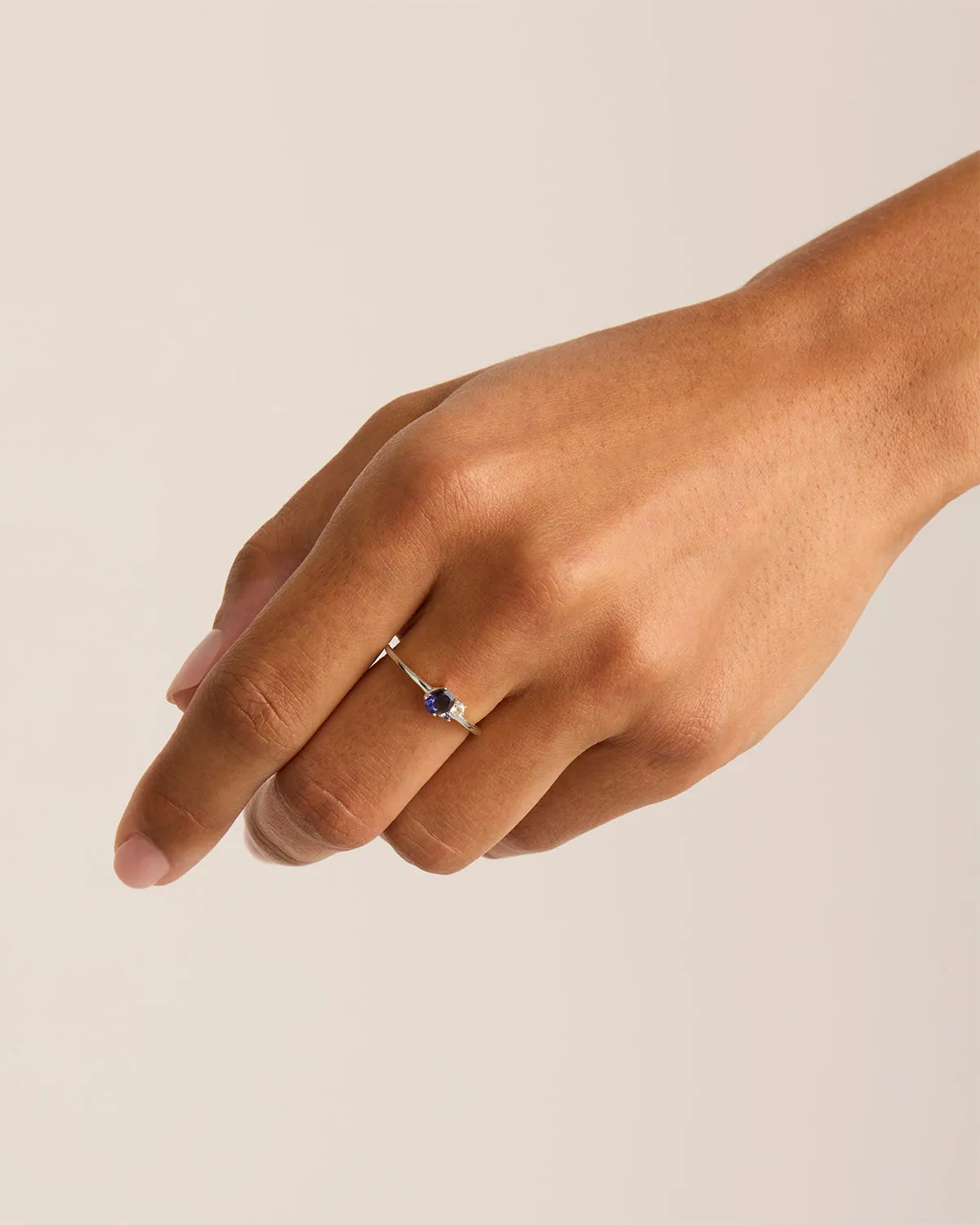 Sterling Silver Kindred Birthstone Ring - September Bycharlotte