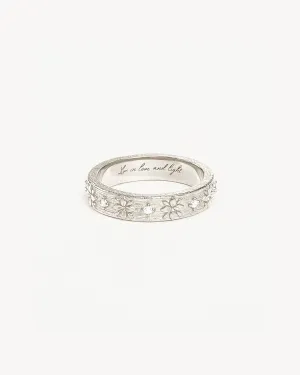 Sterling Silver Live in Grace Ring Bycharlotte