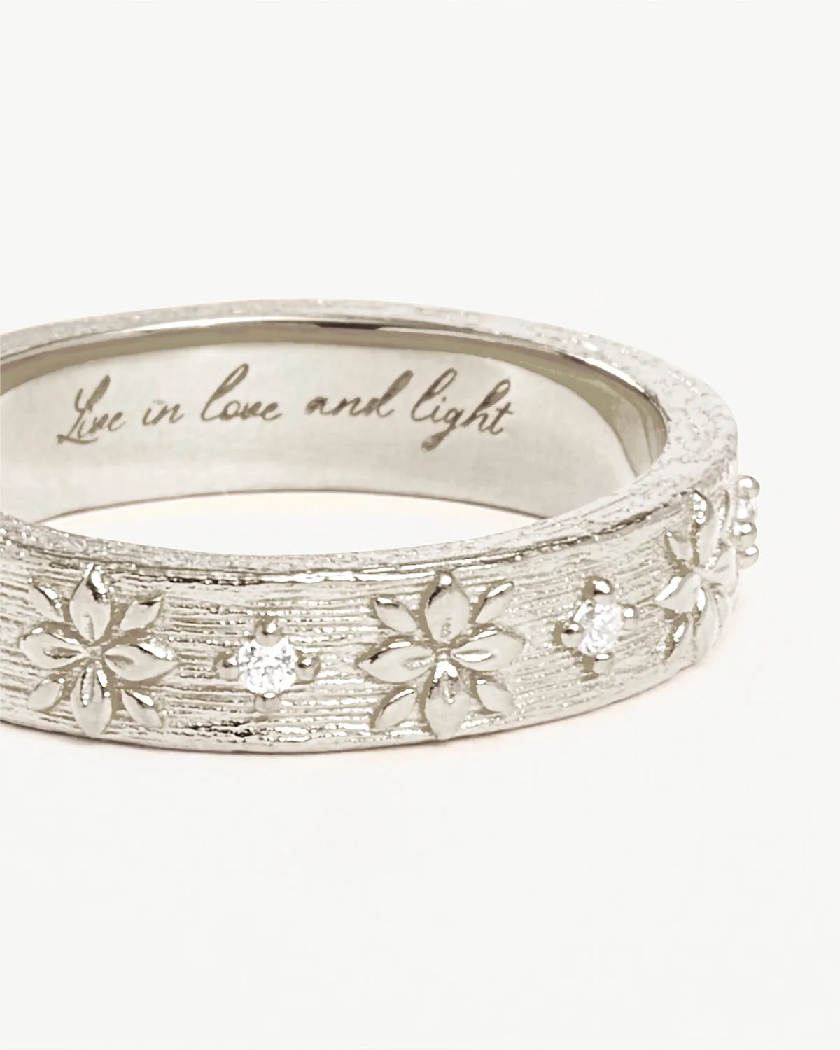 Sterling Silver Live in Grace Ring Bycharlotte
